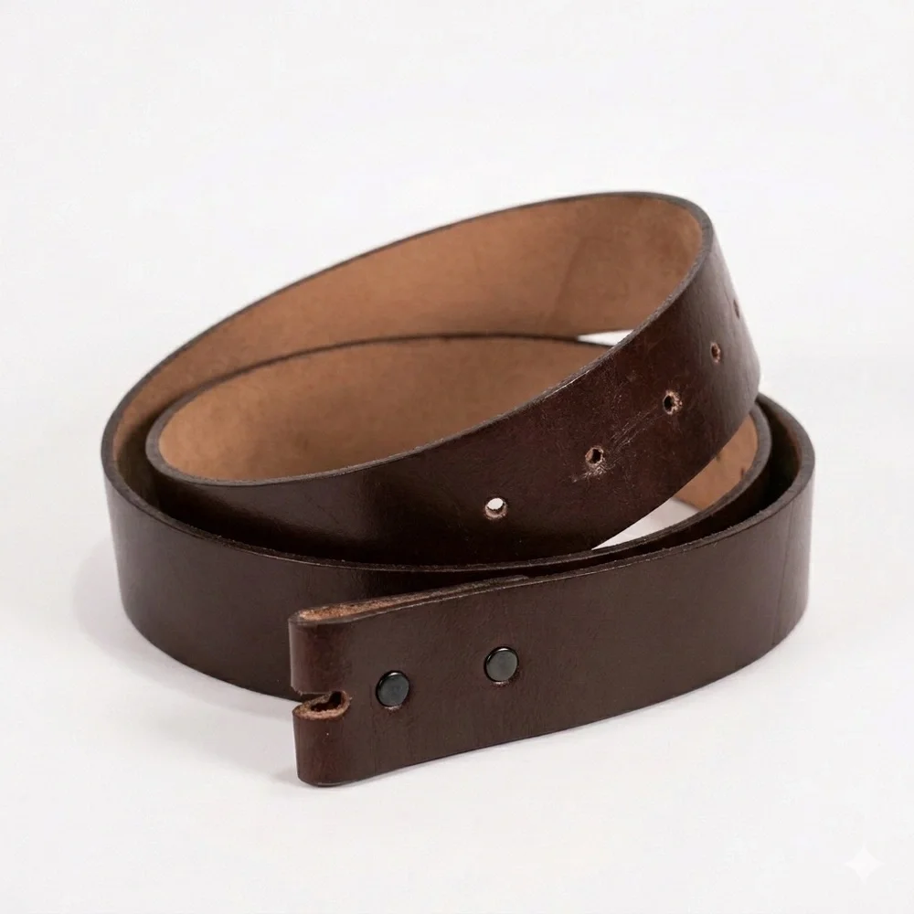 Made In USA Mens Leather Belt Brown Oil Tan Top Grain Size 38